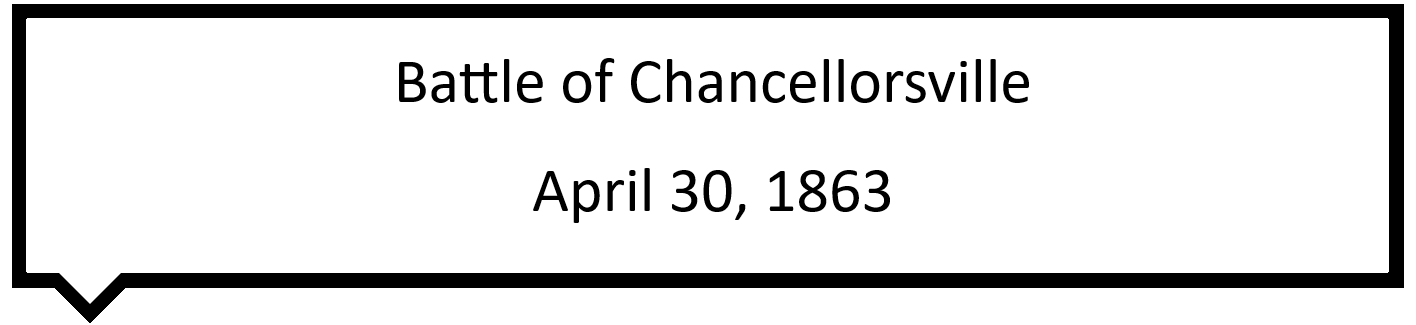 Battle of Chancellorsville (Find a source to cite for this. If you can't, use your own notes.